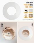 The Can Converter Ceiling Medallion for Recessed Can Light – Home Improvement Decorative Steel Flat Goof Ring & Cover Plate for 5" & 6" Cans, Small Ceiling Medallion for Chandeliers & Pendants, White