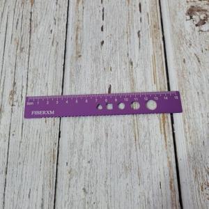 FIBERXM Tool measuring instruments – Multi-functional ruler with shaped cutouts and serrated edges
