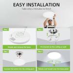 hykolity 12 Inch Selectable CCT LED Round Flat Panel Light, 24W 3000K/4000K/5000K, Edge-Lit Flush Mount Ceiling Light Fixture for Kitchen, Bedroom, Laundry and Closet Room, White