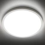 SunRider LED Flush Mount Ceiling Light Fixture, 5000K Daylight White, 2400LM, 12 Inch 24W White Round Flat Bedroom Lights, 240W Equiv. Non-Dimmable