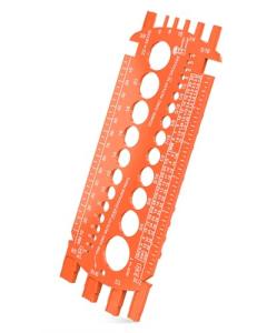 moroinriz Screw Bolt Nut Thread Measure Gauge Size Checker, Bolt Measuring Tool for Sorting Hardware, DIY Project (Orange)