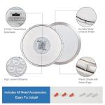 DLLT Flush Mount LED Ceiling Light: 13 Inch 5CCT (3000K-6000K) & Dimmable Ceiling Light Fixtures for Bedroom Hallway - 24W Modern Brushed Nickel Super Bright Kitchen Lighting Fixtures Ceiling