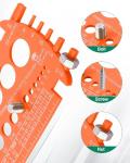 moroinriz Screw Bolt Nut Thread Measure Gauge Size Checker, Bolt Measuring Tool for Sorting Hardware, DIY Project (Orange)