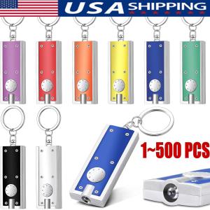 1~500x Mini Keychain Flashlight LED Light Bulk Small Flashlight for Outdoor Lot