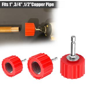 Copper Pipe Cleaner Set for Drill 1/2" 3/4" 1" Bore Brush Kit Plumbing HVAC Tool
