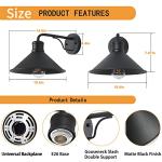 VICTOGATE 2 Pack Outdoor Wall Lights Wall Mount for House, Porch Light Fixtures, Matte Black Modern Farmhouse Wall Sconce, Classic Barn Lights Outdoor & Indoor-E26 Socket