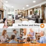 Flush Mount Ceiling Light Fixtures - 3000K-4000K-6500K & 100W Equivalent Flat Led Lights for Room Ceiling,7.5Inch Ultra Thin Round White Ceiling Lights for Living Room,Bedroom,Kitchen,Bathroom,Hallway