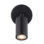 Cylinder LED Single Adjustable Indoor or Outdoor Wall Light 3000K in Black