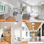 Flush Mount Ceiling Light Fixtures - 3000K-4000K-6500K & 100W Equivalent Flat Led Lights for Room Ceiling,7.5Inch Ultra Thin Round White Ceiling Lights for Living Room,Bedroom,Kitchen,Bathroom,Hallway