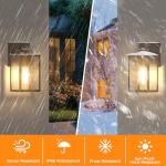 WIHTU Exterior Lighting Fixtures, 2Pack Outdoor Front Porch Lights for House, Outdoor Wall Sconce Lights, Waterproof Outside Lantern Lamp for Garage, Doorway