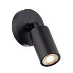 Cylinder LED Single Adjustable Indoor or Outdoor Wall Light 3000K in Black
