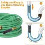 Plumbing Drain Cleaning Kit 1-6"Pipe Bladder for Garden Hose Sink Shower Sewer