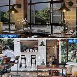 VICTOGATE 2 Pack Outdoor Wall Lights Wall Mount for House, Porch Light Fixtures, Matte Black Modern Farmhouse Wall Sconce, Classic Barn Lights Outdoor & Indoor-E26 Socket