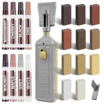 Laminate Vinyl Floor Repair Kit - Set of 22 Wood Floor Wax Furniture Touch Up Markers, Linoleum Repair Kit Cover Up Scratches, Cracks, Stains for Wooden Door, Floor, Table, Cabinet, Desks