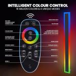 CTRLRS 23.6’’ Upgraded Modern RGB Wall Lights – Indoor/Outdoor LED Wall Sconce with Remote & App, Cool/Warm White, Party Mode, IP65 Waterproof & Rustproof – for Home, Business, or Gaming Spaces