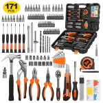 Cshidworld 171 Piece Socket Wrench Auto Repair Tool Combination Package 1/4" Ratchet Wrench, Household Tool Set General Mechanic Tool Kit and Socket Set, Hand Tool Kit with Toolbox Storage Case