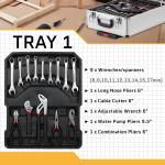 UBesGoo 799 Pcs Tool Set, Household Repair Hand Tool Kit, Mechanics Tool Kit, with Trolley Case, Silver