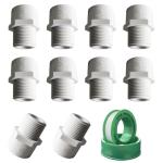10 Pack 3/4 inch NPT Male Thread PVC Pipe Fitting Adapter Connector, 3/4 inch PVC Pipe Fitting for Sch40 PVC Pipe, Pipe Connectors for Plumbing Water Line, Socket x NPT Male