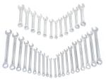 Hyper Tough Heavy Duty 32-Piece Chrome Vanadium SAE & Metric Combination Wrench Set, Hand Tools, with Standard & Stubby Sizes