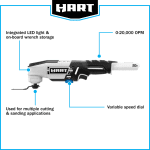 HART 20-Volt Cordless Multi-Tool Kit, (1) 1.5Ah Lithium-Ion Battery