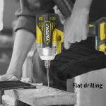 VQJTCVLY Brushless impact driver, 21V Cordless impact wrench 1/2 Inch, 2 × 4.0Ah impact drill tool set, 5 Sockets, 7 Drill, 6 Screws for Car Home Truck Mower Father Dad Husband, Yellow