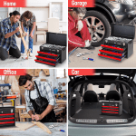 WORKPRO 408-Piece Auto Repair Tool Set,Mechanics Tool Set,General Household Home Repair Tool Kit with 3-Drawer Heavy Duty Metal Box,Hand Tool Kit