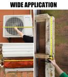 DOWELL 25ft Measuring Tape with Steel Blade and Rubber Case Accurate Easy Read for Construction Contractor Carpenter Architect Woodworking