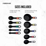 Farberware Professional 10 Piece Plastic Nesting Measuring Cup and Spoon Set Black