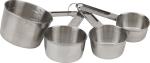 Stainless Steel Measuring Cup Set, 4-Piece, Storage Ring, Silver, GoodCook