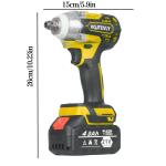 VQJTCVLY Brushless impact driver, 21V Cordless impact wrench 1/2 Inch, 2 × 4.0Ah impact drill tool set, 5 Sockets, 7 Drill, 6 Screws for Car Home Truck Mower Father Dad Husband, Yellow