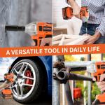 Cordless Impact Wrench, UNTIMATY 1/2 inch Brushless Impact Gun, Max Torque 320 Ft-lbs（430N.m） Impact Wrench with 21V Brushless Motor, with 3.0Ah Li-ion Battery & 7 Sockets