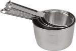 Stainless Steel Measuring Cup Set, 4-Piece, Storage Ring, Silver, GoodCook
