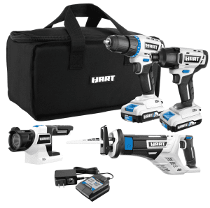 HART 20-Volt Cordless 4 Tool Combo Kit
