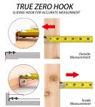DOWELL 25ft Measuring Tape with Steel Blade and Rubber Case Accurate Easy Read for Construction Contractor Carpenter Architect Woodworking
