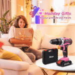 Euur Cordless Drill, 21V Power Drill Set with 2Ah Battery, 3/8"Keyless Chuck, 25+1 Position Electric Drill, 2-Speed Transmission For Screwdriving And Drilling, Yellow