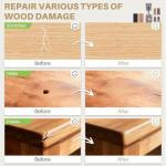 Laminate Vinyl Floor Repair Kit - Set of 22 Wood Floor Wax Furniture Touch Up Markers, Linoleum Repair Kit Cover Up Scratches, Cracks, Stains for Wooden Door, Floor, Table, Cabinet, Desks