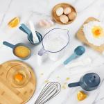 Mainstays 9-Piece Stackable Measuring Set Kitchen Tools for Cooking, 7.48" L, Blue