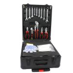 Tool Set - Seizeen 899 Pieces Professional Mechanics Hand Tool Set, Mobile Tool box on Wheels W/Ratchets&Socket, Screwdriver, Tongs, Black 4-layer Tool Case & Tool Kit COMB for Man Repairer Artisan