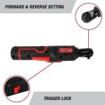 Hyper Tough 4V Cordless Ratchet with 2.0Ah Lithium-Ion Battery, 1/4-in Drive