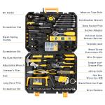 Ktaxon 198 Piece Tool Set, General Household Hand Tool Kit Socket Wrench Auto Repair Tool, W/ Storage Case, Yellow