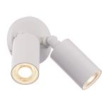 Cylinder LED Double Adjustable Indoor or Outdoor Wall Light 3000K in White