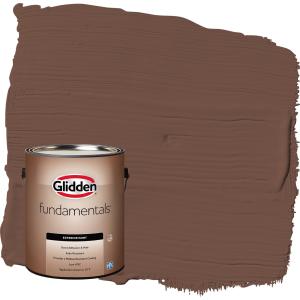 Glidden Fundamentals Bigfoot / Brown Satin Exterior Paint, 1 Gallon