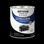 Black, Rust-Oleum Painter's Touch Ultra Cover Gloss Premium Latex Paint-276166, Quart