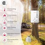 GASLAND BE158 Tankless Water Heater Propane | CSA Certified | 1.58 GPM, 41,000 BTU | Instant Hot Water Heater Outdoor Use Propane Shower for Camping, Off-Grid Living