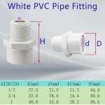 10 Pack 3/4 inch NPT Male Thread PVC Pipe Fitting Adapter Connector, 3/4 inch PVC Pipe Fitting for Sch40 PVC Pipe, Pipe Connectors for Plumbing Water Line, Socket x NPT Male