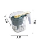 Mainstays 9-Piece Stackable Measuring Set Kitchen Tools for Cooking, 7.48" L, Blue