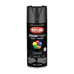 Krylon COLORmaxx Gloss Black Spray Paint and Primer, 12 oz