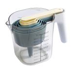 Mainstays 9-Piece Stackable Measuring Set Kitchen Tools for Cooking, 7.48" L, Blue