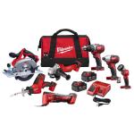 Milwaukee, 2695-27S M18 18-Volt Lithium-Ion Cordless Power Tools, 18V, 4.0 Ah Battery, 2 Pack