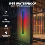 CTRLRS 23.6’’ Upgraded Modern RGB Wall Lights – Indoor/Outdoor LED Wall Sconce with Remote & App, Cool/Warm White, Party Mode, IP65 Waterproof & Rustproof – for Home, Business, or Gaming Spaces